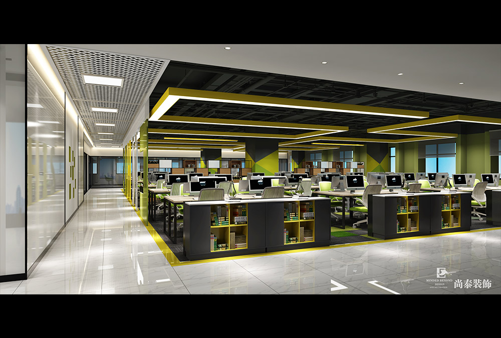 深圳福田國(guó)際文化大廈互聯(lián)網(wǎng)科技辦公室設(shè)計(jì)效果圖 