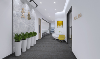 精密科技公司辦公空間裝修設(shè)計(jì)，黑白科技別具一格