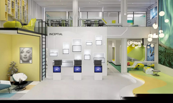 500㎡管理咨詢公司辦公室裝修效果圖，給你個五彩斑斕的空間