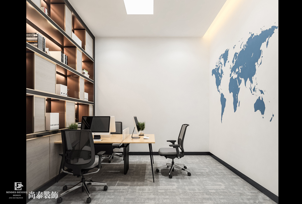 廣州黃埔港航中心貿(mào)易公司辦公室設計效果圖 