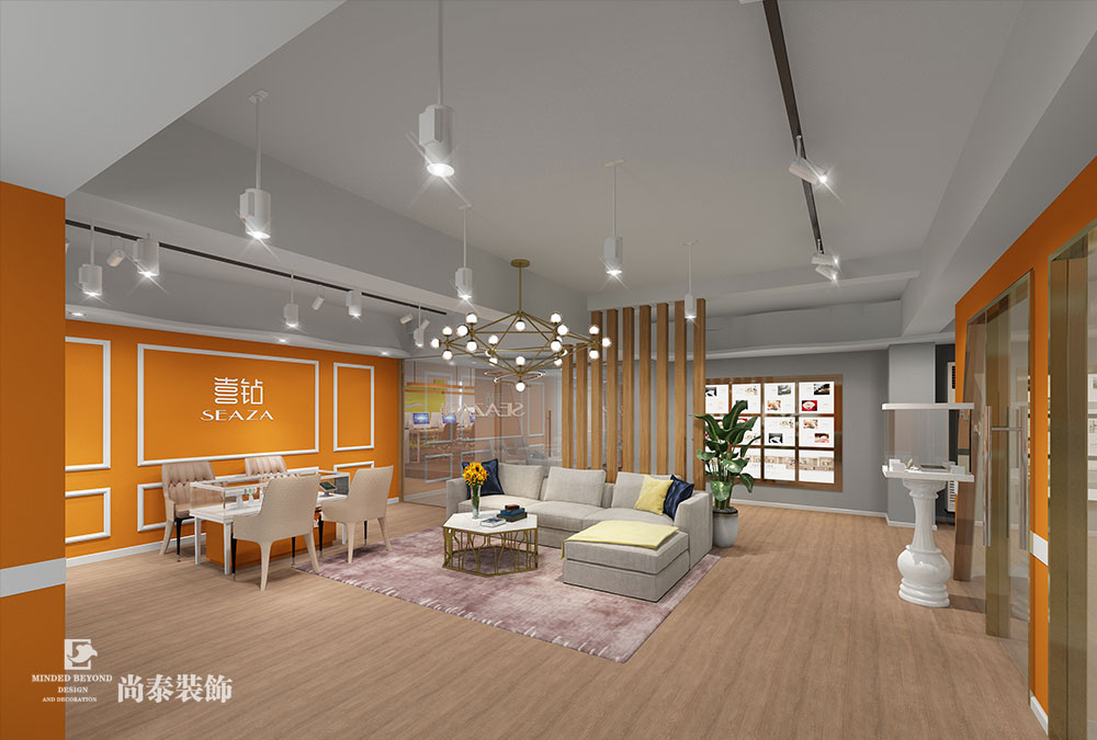 深圳羅湖科技大廈珠寶展廳辦公室設(shè)計裝修 