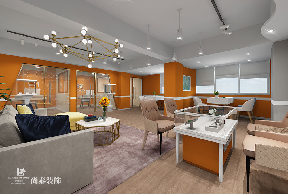 深圳羅湖科技大廈珠寶展廳辦公室設(shè)計裝修 