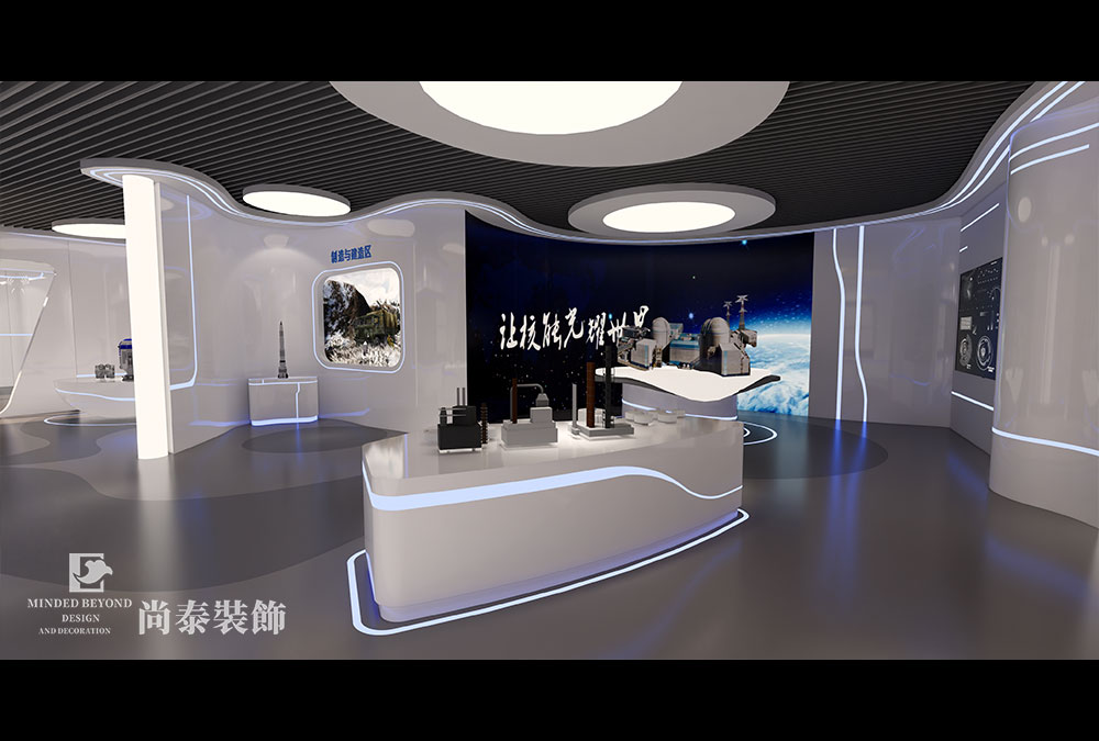 深圳龍崗同富工業(yè)區(qū)300平展廳設計裝修效果圖