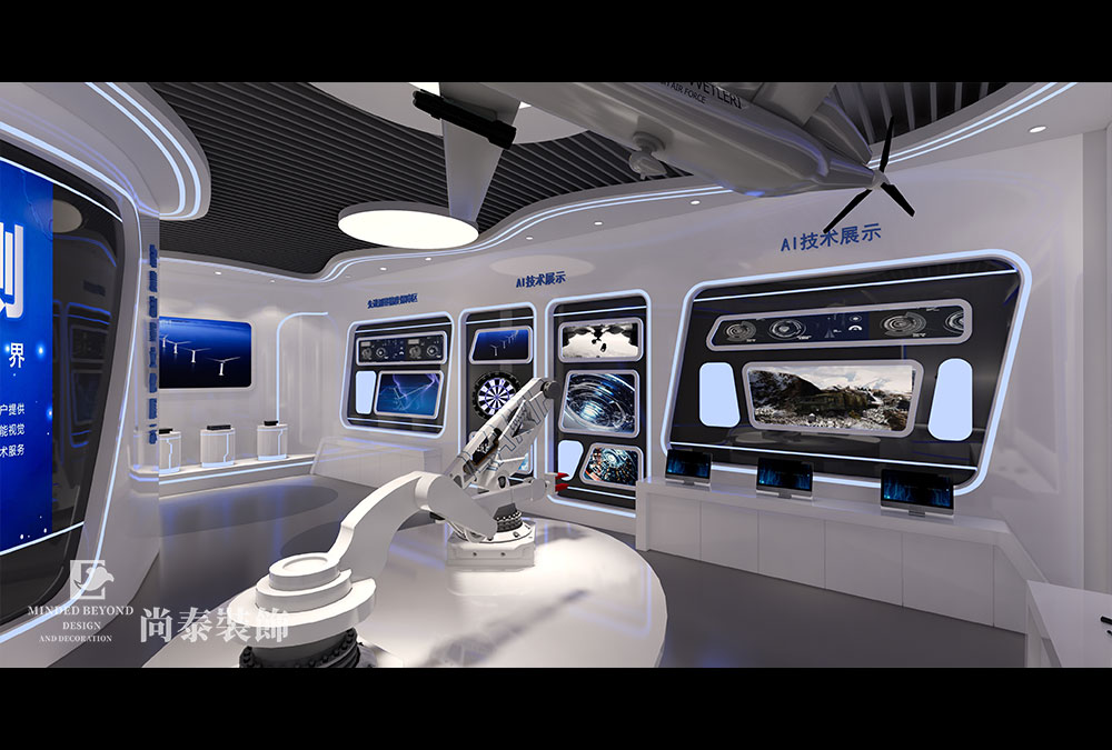 深圳龍崗同富工業(yè)區(qū)300平展廳設計裝修效果圖