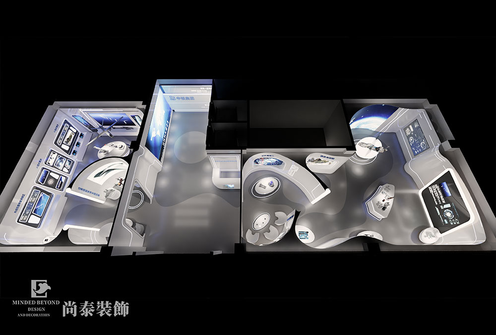 深圳龍崗同富工業(yè)區(qū)300平展廳設計裝修效果圖