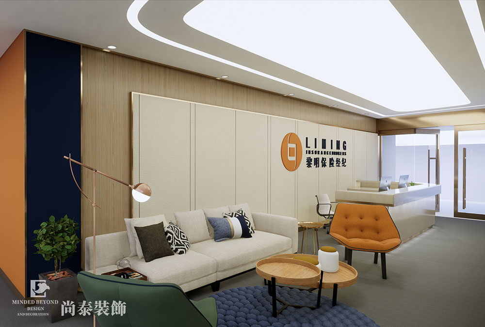 深圳福田NEO大廈保險公司辦公室裝修設(shè)計效果圖