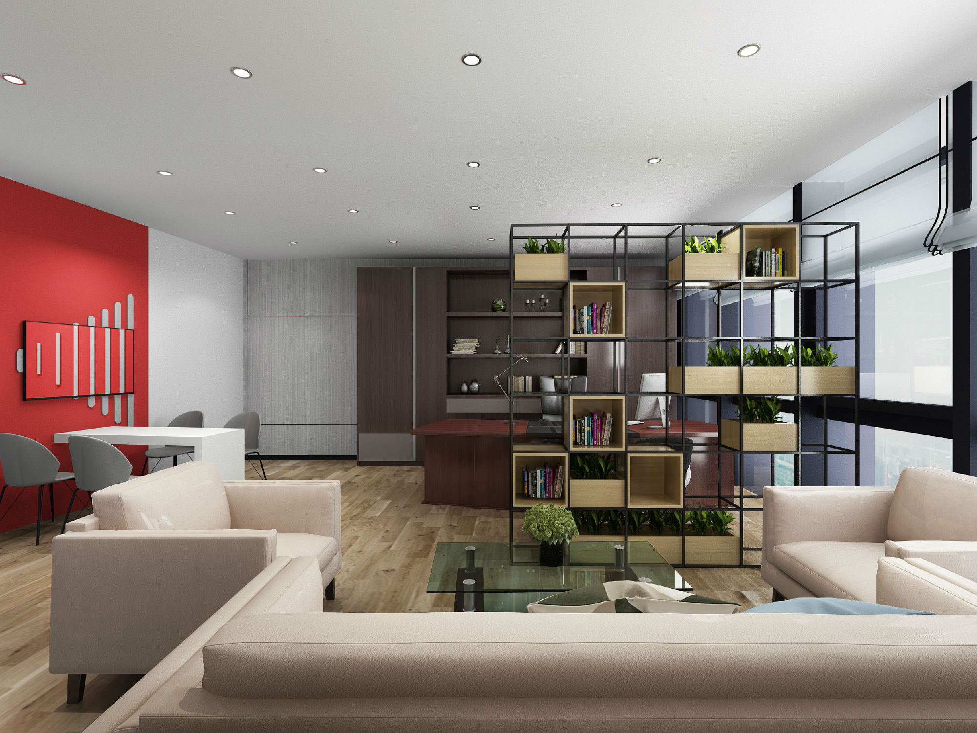 董事長(zhǎng)辦公室裝修效果圖