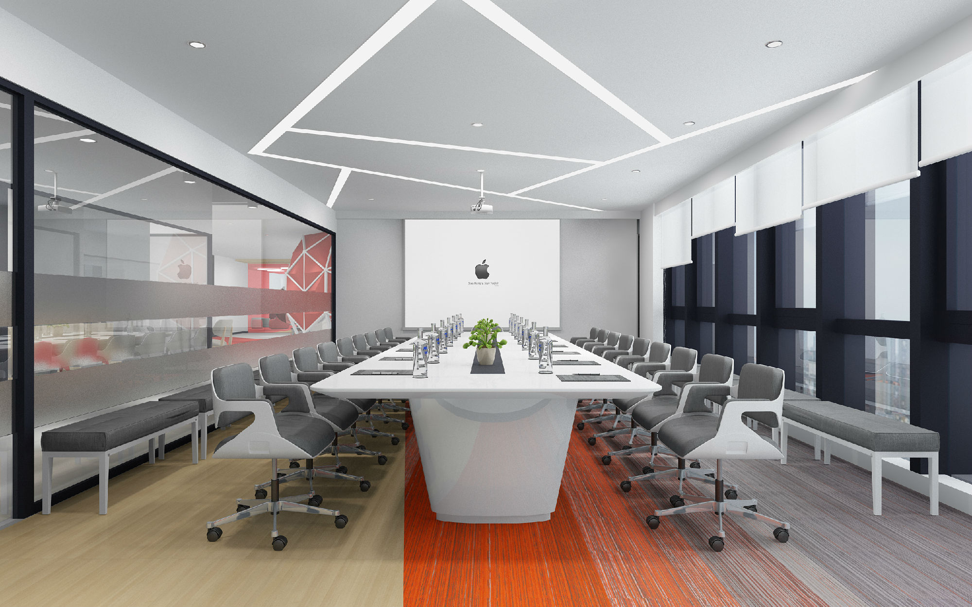 辦公室大會(huì)議室裝修效果圖