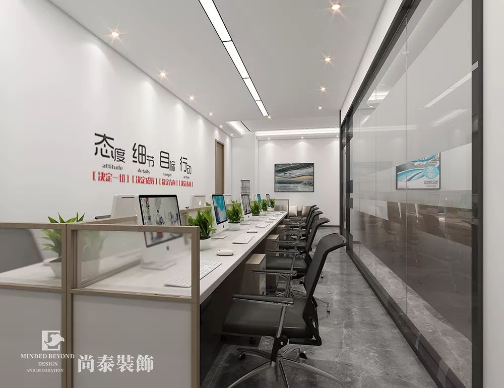 100平米辦公室設計效果圖