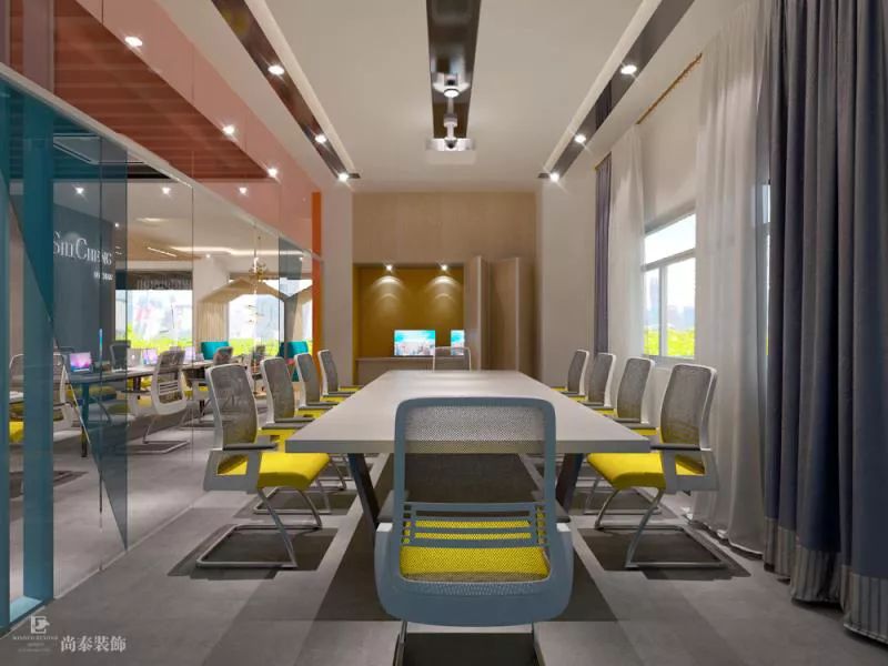 地產(chǎn)公司辦公室會議室裝修實景圖