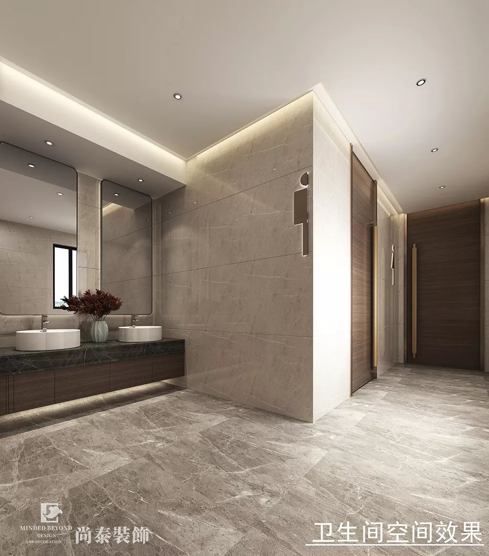 現(xiàn)代中式辦公室衛(wèi)生間裝修效果圖