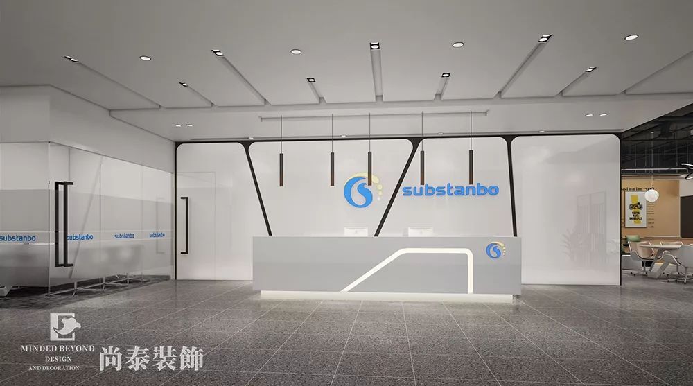 科技公司辦公室前廳裝修效果圖