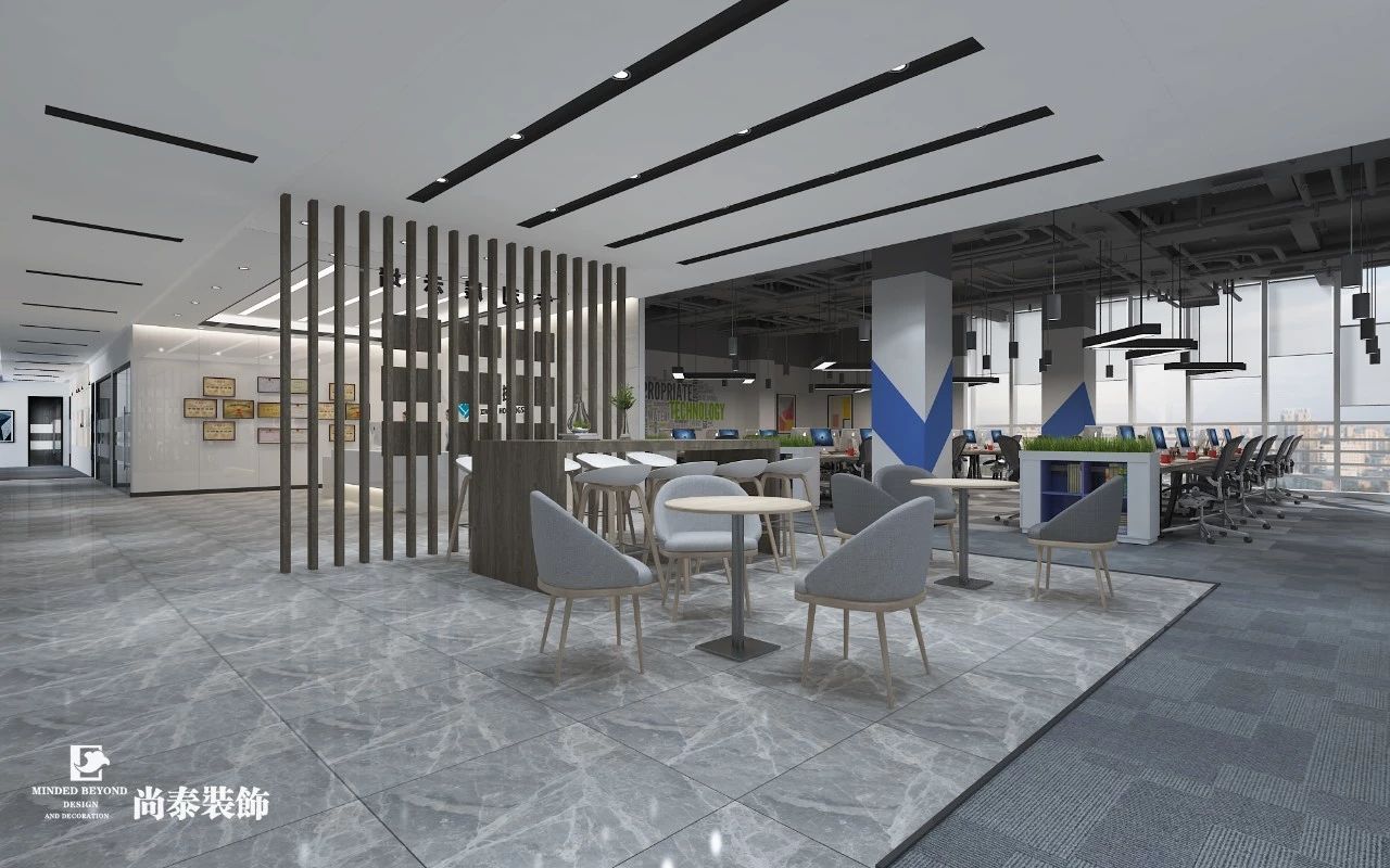 開放辦公區(qū)裝修設(shè)計(jì)圖