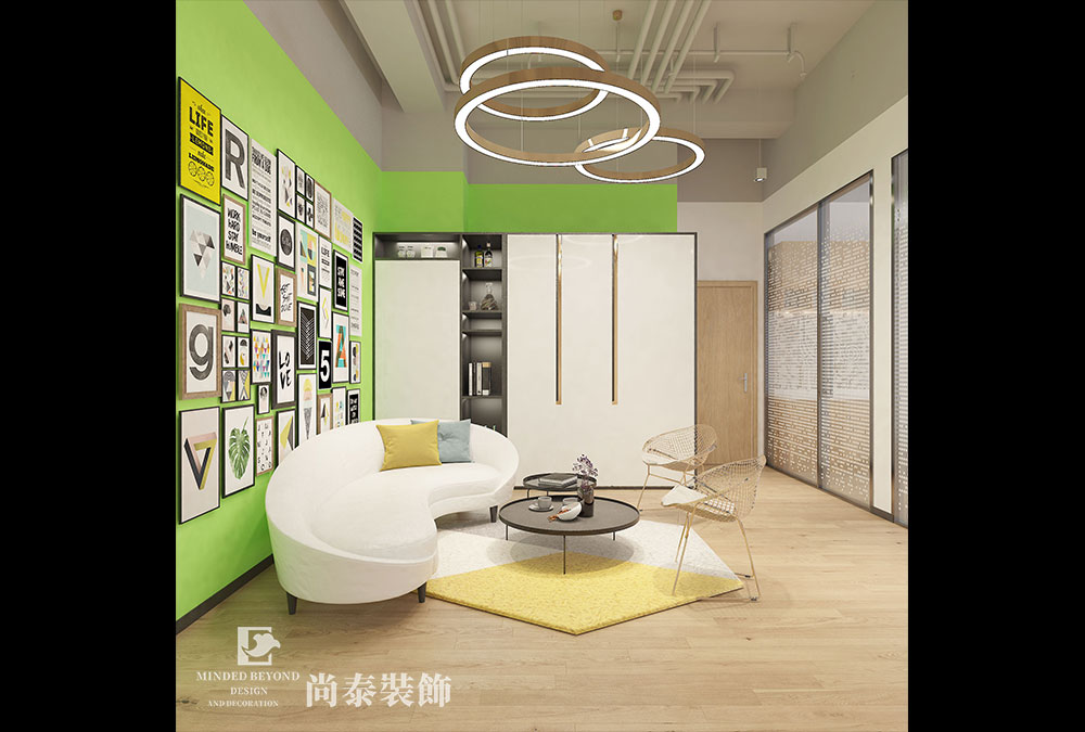 深圳龍華富隆特工業(yè)園體育用品公司辦公室裝修效果圖