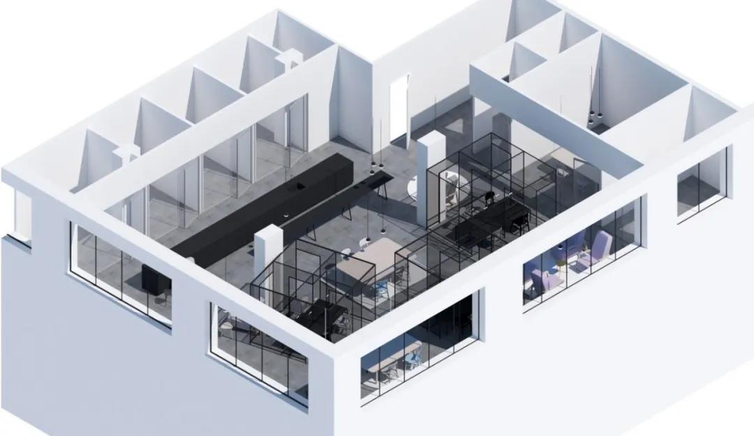 屏風(fēng)辦公室裝修圖片