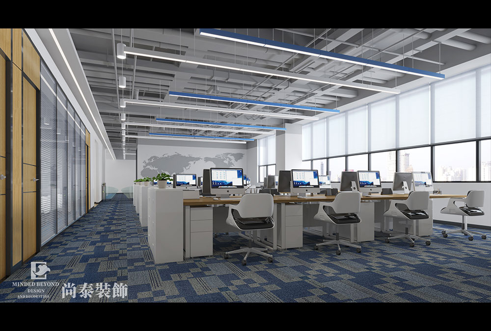 深圳寶安智匯創(chuàng)新中心科技公司辦公室裝修設計效果圖 