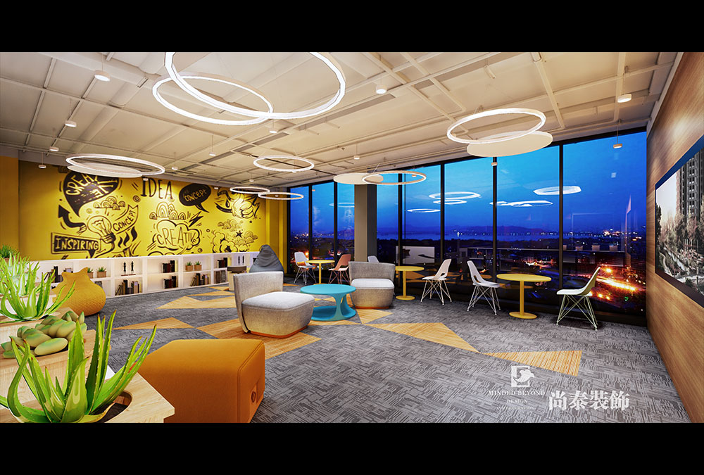 深圳前?；鹦℃?zhèn)金融科技公司辦公室設計效果圖 