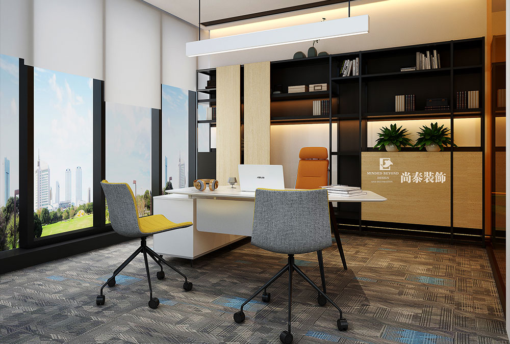 深圳前?；鹦℃?zhèn)金融科技公司辦公室設計效果圖 