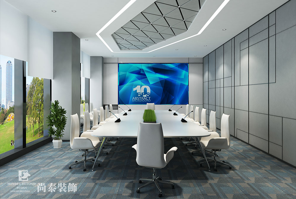 深圳前海基金小鎮(zhèn)金融科技公司辦公室設計效果圖 