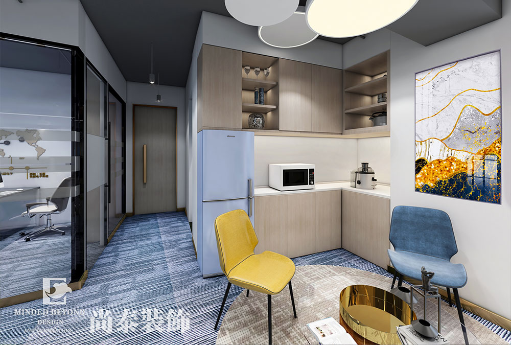 100平米辦公室茶水間翻新裝修設(shè)計(jì)