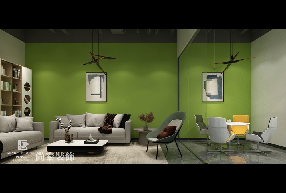 200平米現(xiàn)代科技風格辦公室洽談區(qū)裝修設計