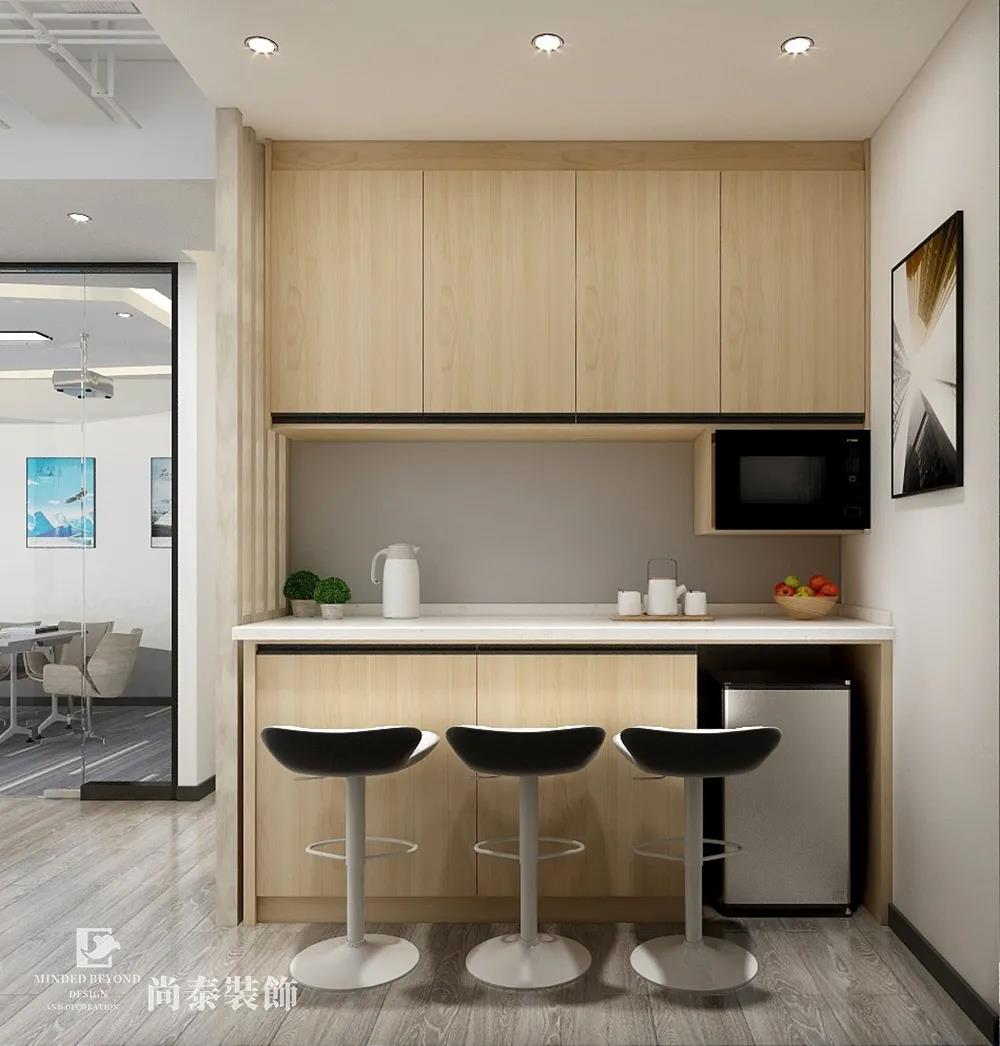 100平米科技公司辦公室茶水間設(shè)計