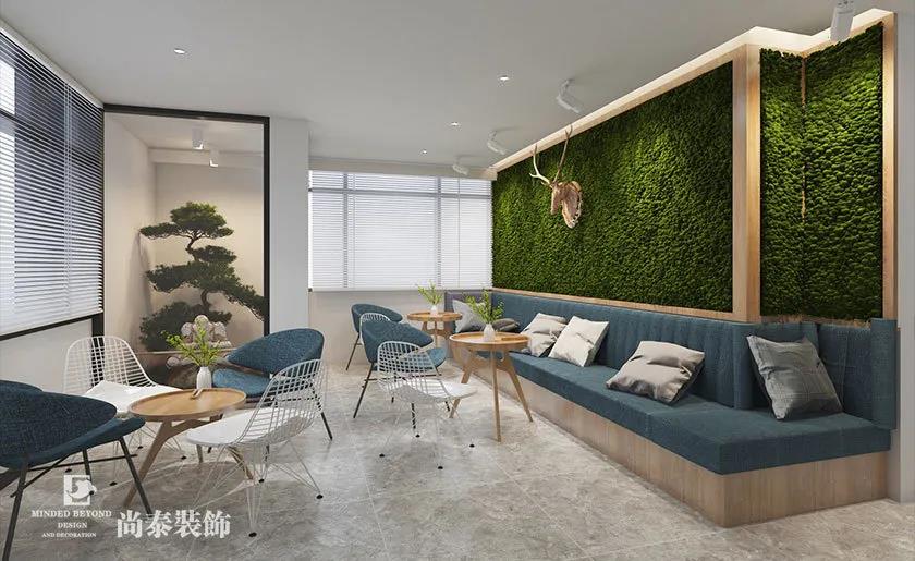 網(wǎng)絡(luò)電商公司辦公室前廳設(shè)計(jì)效果圖