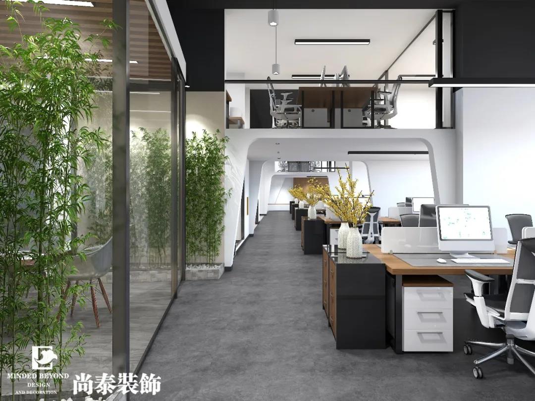 商貿(mào)公司開放辦公區(qū)裝修效果圖