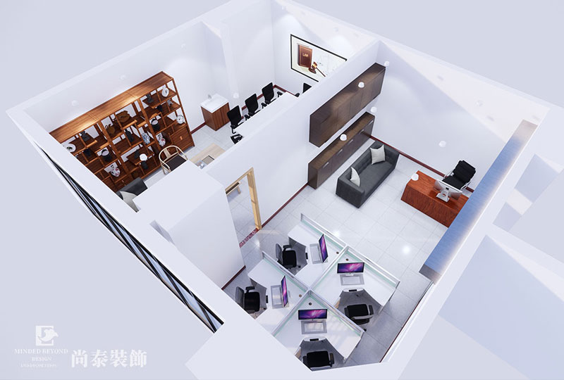 現(xiàn)代小辦公室裝修設(shè)計(jì)效果圖