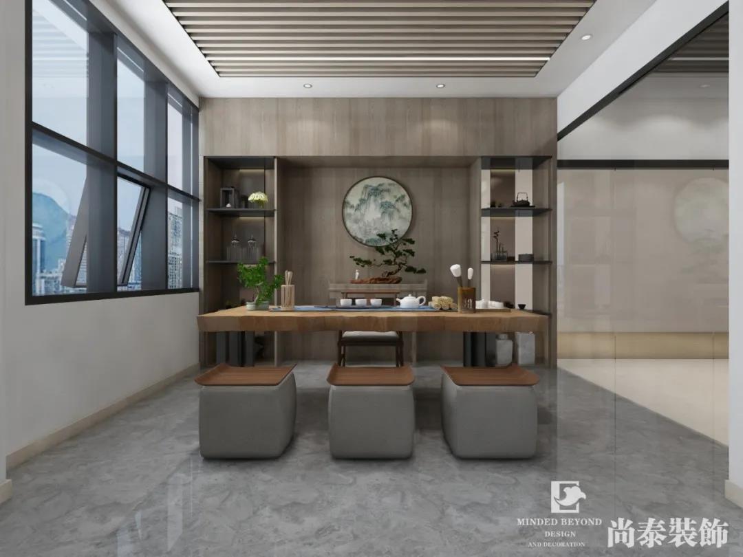 家政培訓學校辦公室茶室設計效果圖