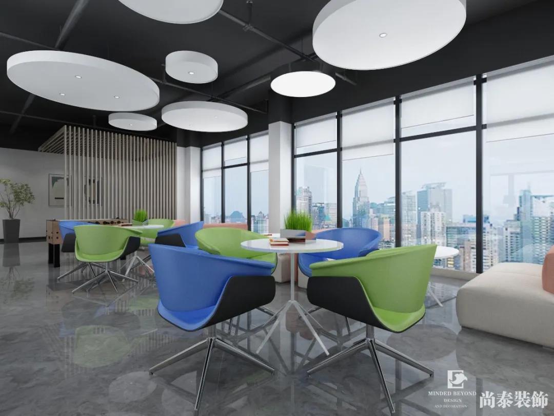 家政培訓學校辦公室休閑區(qū)設計效果圖