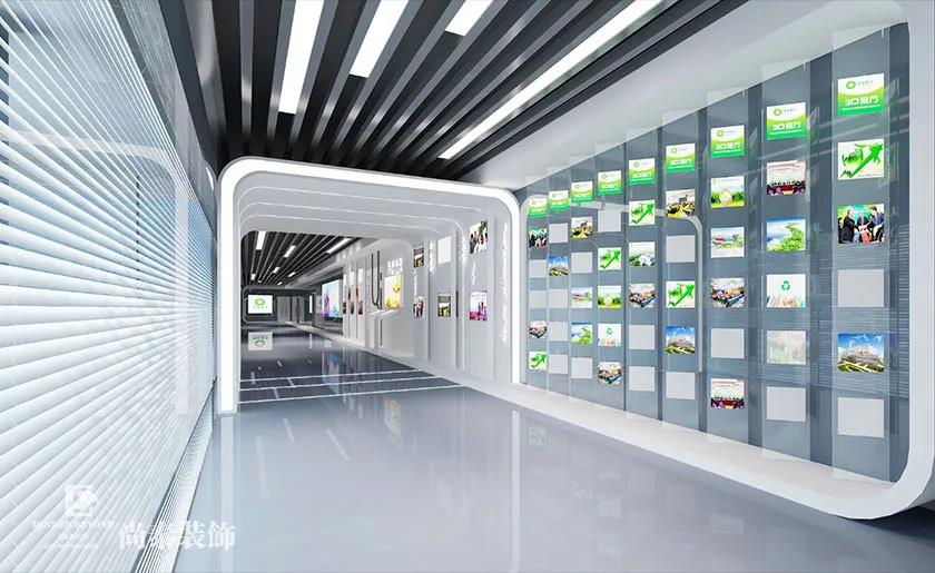 綠色環(huán)保辦公室過道裝修效果圖