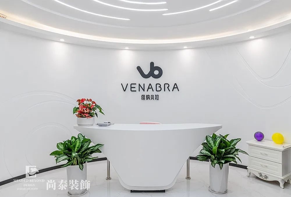 電子科技公司辦公室前廳裝修實景圖