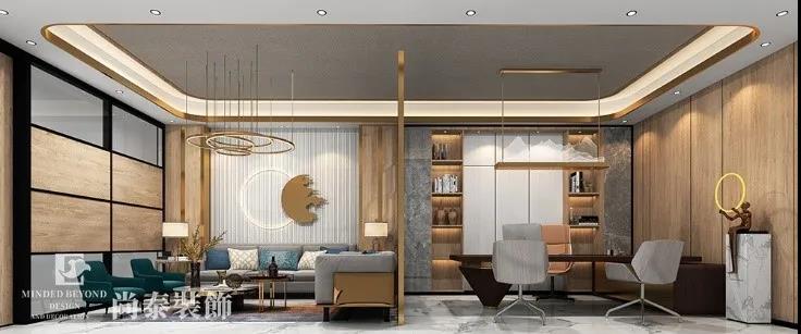 科技公司現(xiàn)代奢侈風格辦公室裝修設計圖片