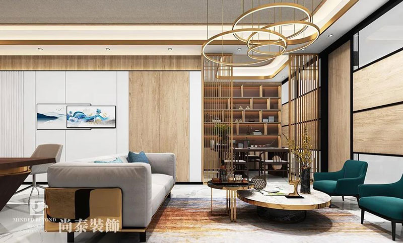 科技公司現(xiàn)代奢侈風格辦公室裝修設計圖