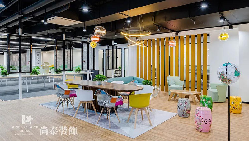 休閑辦公空間裝修實(shí)景圖