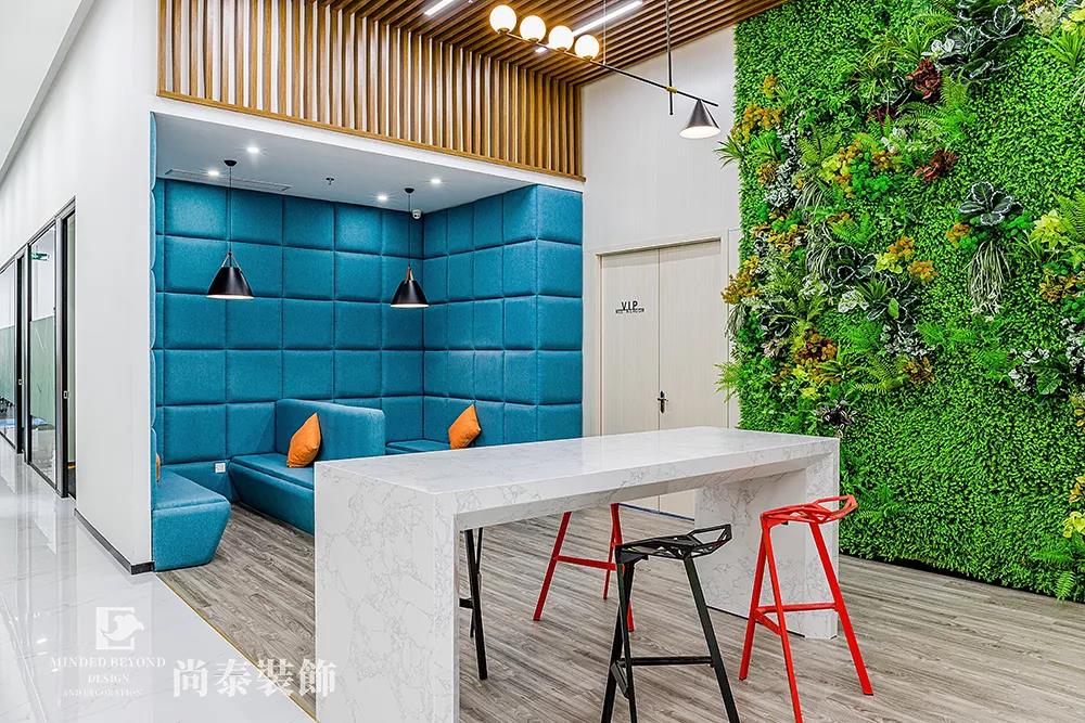 金融科技公司接待處設(shè)計裝修實景圖