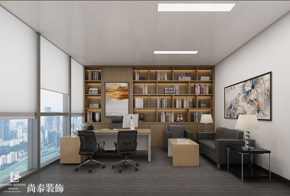 深圳福田中心區(qū)150平資產(chǎn)評估協(xié)會辦公室設(shè)計(jì)案例
