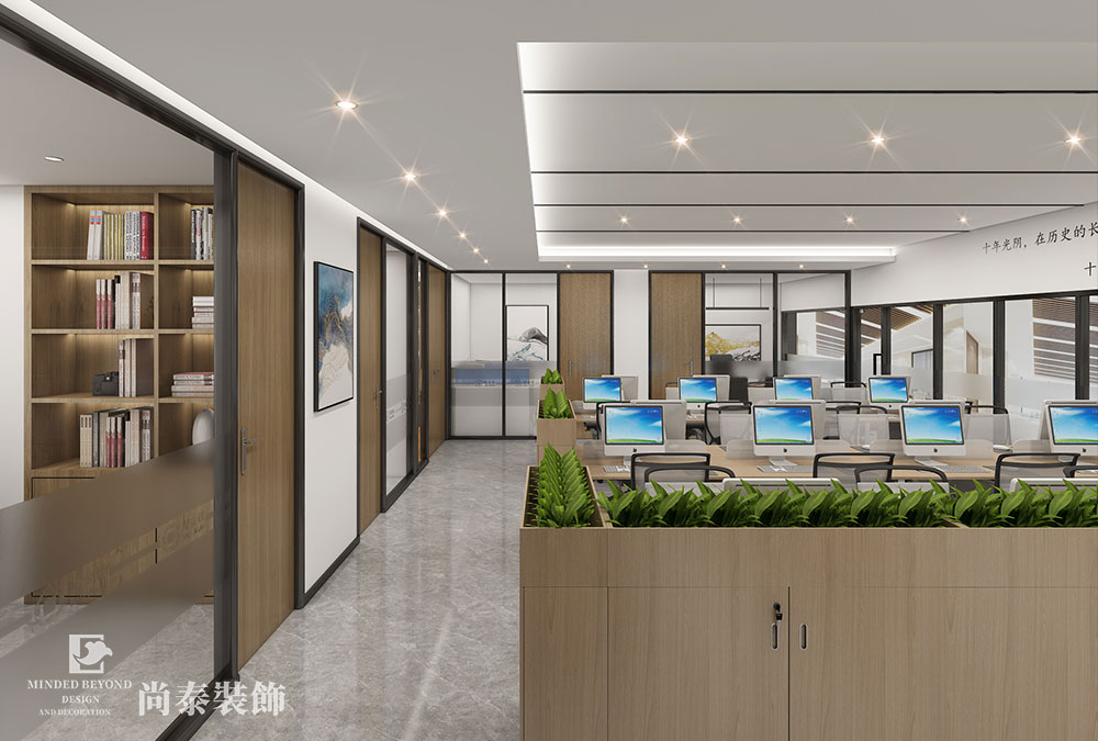 深圳龍崗啟迪協(xié)信科技產業(yè)園200平自動化科技公司辦公空間裝修效果圖