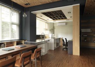 深圳辦公室裝效果圖：摩登工業(yè)感 Designer Office，演繹現(xiàn)代創(chuàng)新設(shè)計意念