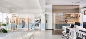 辦公室裝修公司:有如緞帶般包覆的服飾商業(yè)空間，零死角拍攝地點(diǎn)