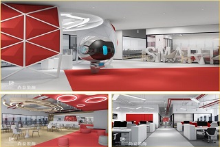 辦公室裝修效果圖落地完美呈現(xiàn)，就在尚泰裝飾！