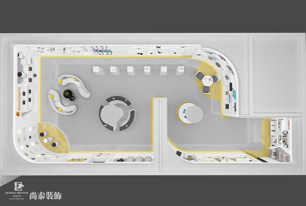 科技展廳設(shè)計：200平米現(xiàn)代科技風(fēng)展廳裝修設(shè)計案例