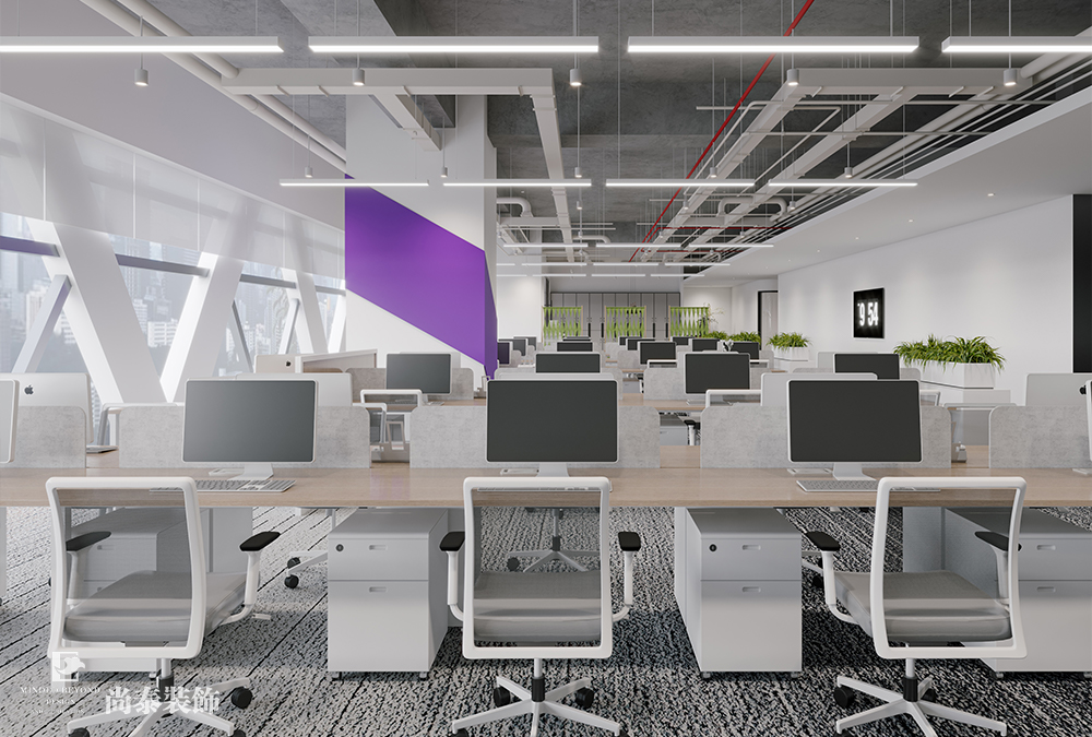 辦公室裝修設(shè)計：1200平米智能科技公司深圳寫字樓辦公室裝修設(shè)計案例