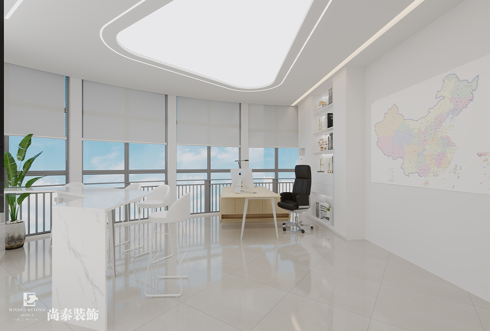 辦公室設(shè)計：深圳汽車用品公司萬融大廈700平米辦公室裝修設(shè)計案例