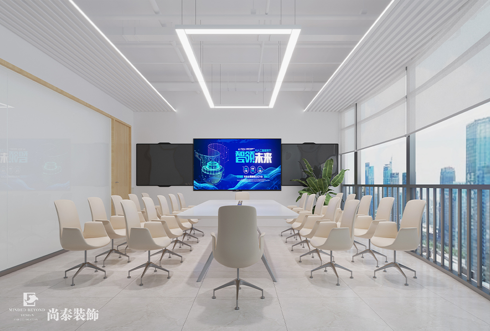 辦公室設(shè)計：深圳汽車用品公司萬融大廈700平米辦公室裝修設(shè)計案例