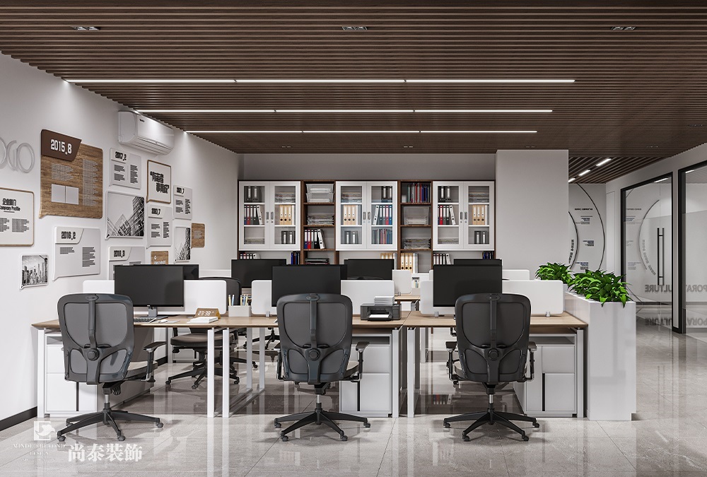 深圳龍崗辦公室設(shè)計(jì)案例：250平米機(jī)械電子公司