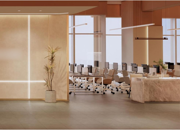 深圳龍崗仁恒夢(mèng)公園寫字樓1200平米辦公室裝修設(shè)計(jì)案例