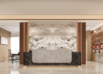 深圳龍華樂創(chuàng)薈大廈300平米新材料公司辦公室裝修設計