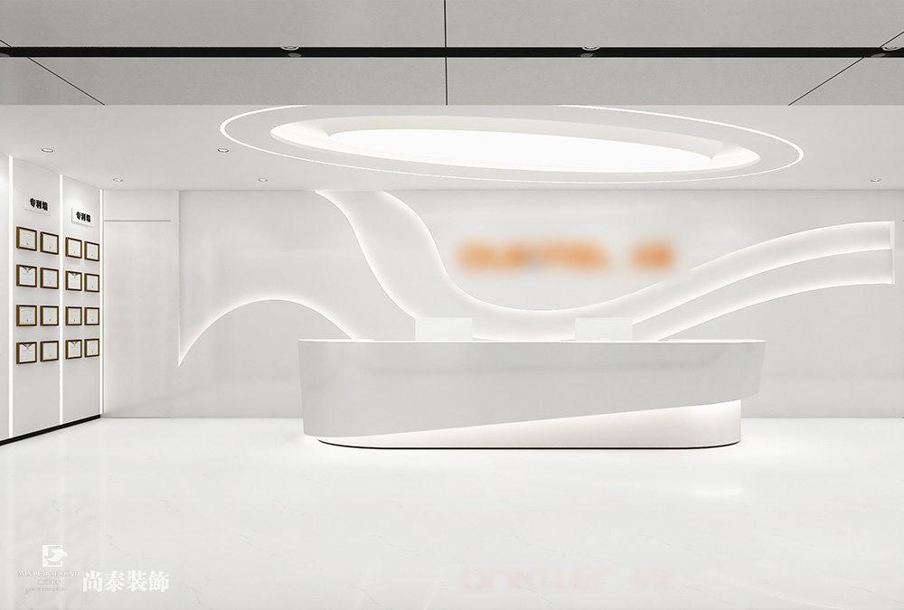 深圳龍華鴻榮源天俊寫字樓1400平米智能科技公司辦公室裝修設計